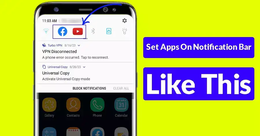 How To Set Apps On Notification Bar On Android
